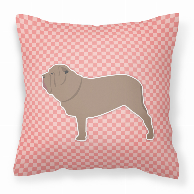 Dog Profile Checkerboard Design Fabric Decorative Pillow - 638508511485