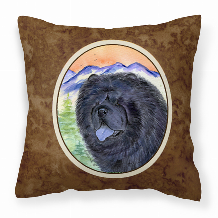 Portrait Artwork with Dog Brown Fabric Decorative Pillow - 615872503001
