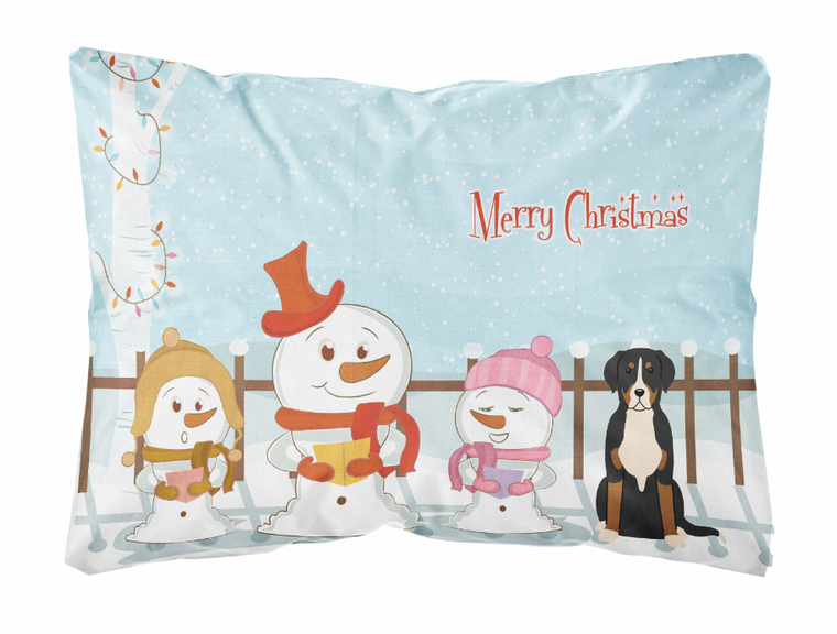 Caroline?s Treasures Merry Christmas Carolers Dog Art Decorative Canvas Pillow, Holiday Style