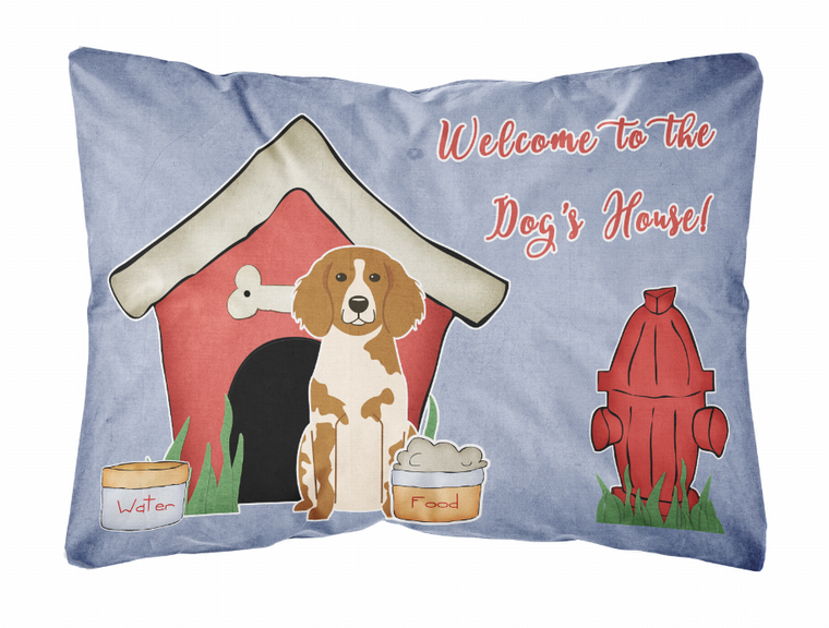 Carolines Treasures Dog House Collection Canvas Fabric Decorative Pillow, 12x16 Inches, Canvas