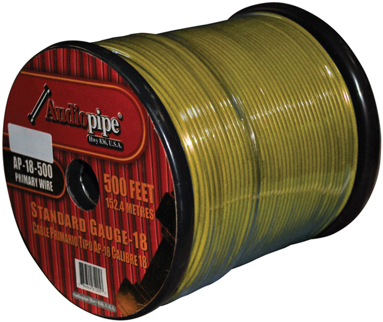 Remote Wire Audipipe 18ga 500' Yellow - 784644617984