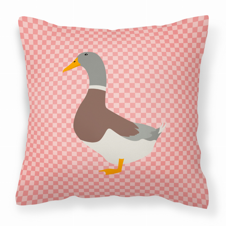 Pink Check Themed Fabric Decorative Pillow - 638508934680