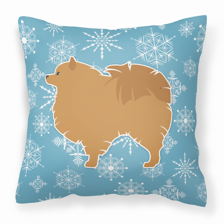 Winter Snowflake With Dog Fabric Decorative Pillow - 638508515254
