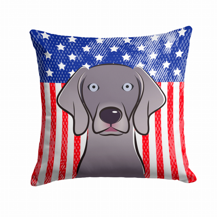 Carolines Treasures USA Design with Dog Fabric Pillow, 14x14 Inches, Cozy Polyester Throw