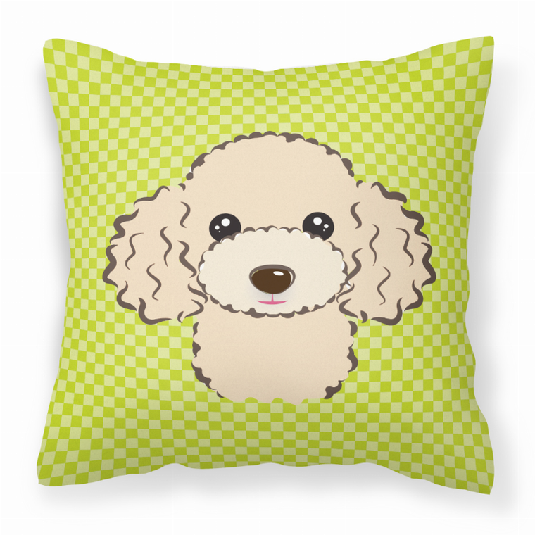 Dog Face Checkerboard Design Fabric Decorative Pillow - 615872897858