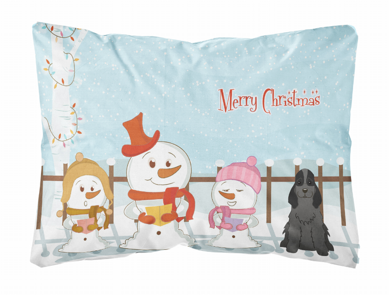 Merry Christmas Carolers Dog Art Canvas Fabric Decorative Pillow - 638508468239