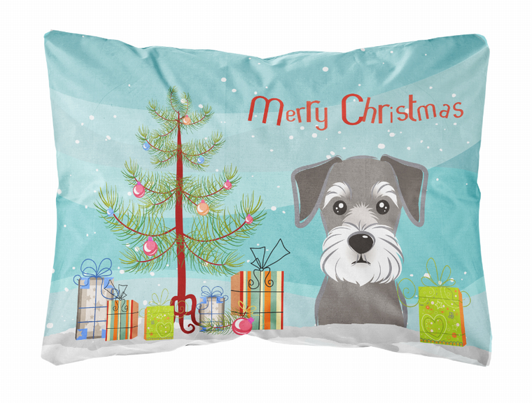 Carolines Treasures Christmas Tree and Dog Canvas Decorative Pillow, 12x16 Inches, Festive Holiday Accent