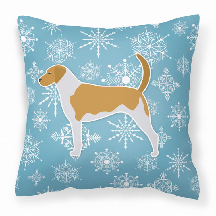 Winter Snowflake With Dog Fabric Decorative Pillow - 638508514813