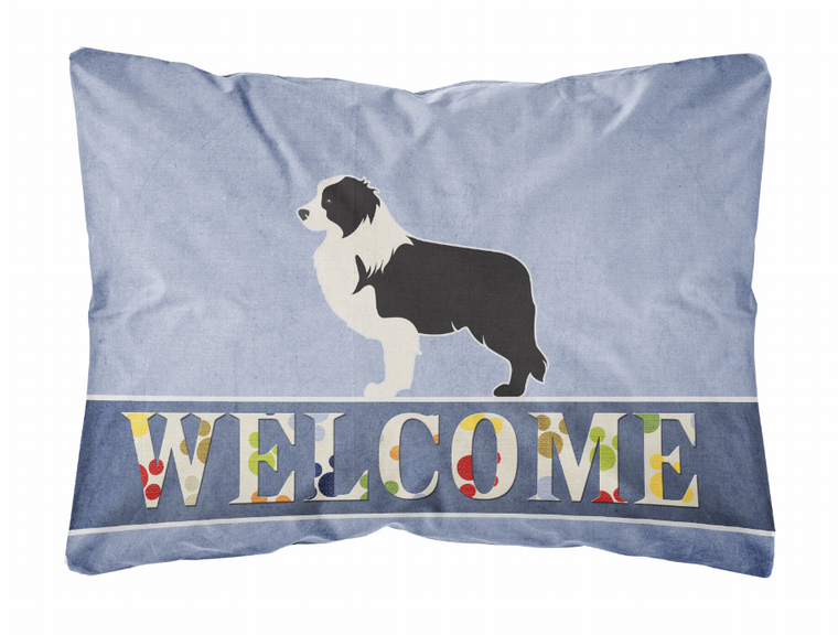 Welcome Dog Art Canvas Fabric Decorative Pillow - 638508702197