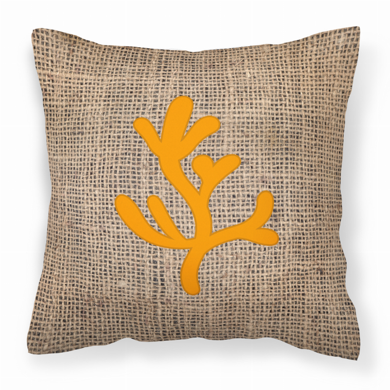 Sealife Burlap Fabric Decorative Pillow - 615872544059