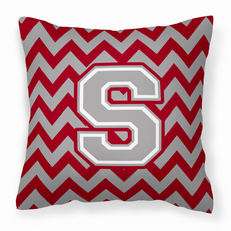 Monogram Letter Chevron Fabric Decorative Pillow - 638508316875