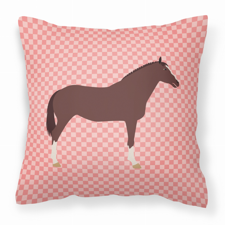 Pink Check Themed Fabric Decorative Pillow - 638508935182