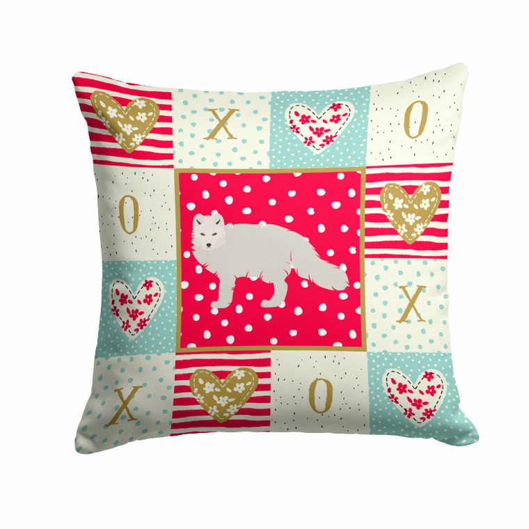 Carolines Treasures Animal Art Love Fabric Decorative Pillow Artwork, 14x14 Inches