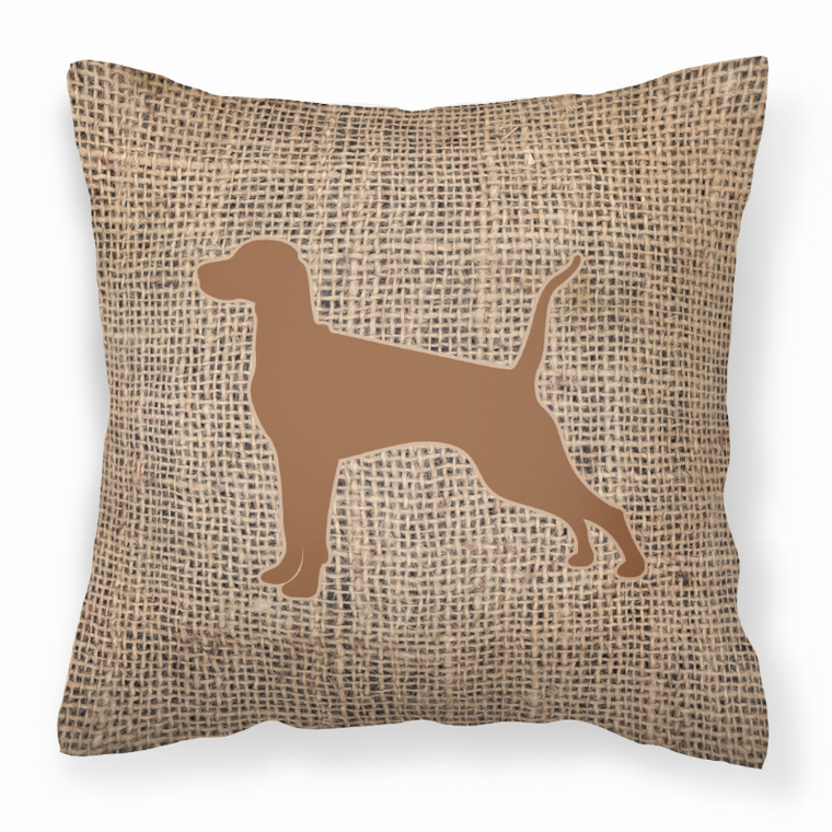 Carolines Treasures Dog Breed Burlap Fabric Decorative Pillow, 18 x 18 Inches, Polyester Durable Couch Pillow