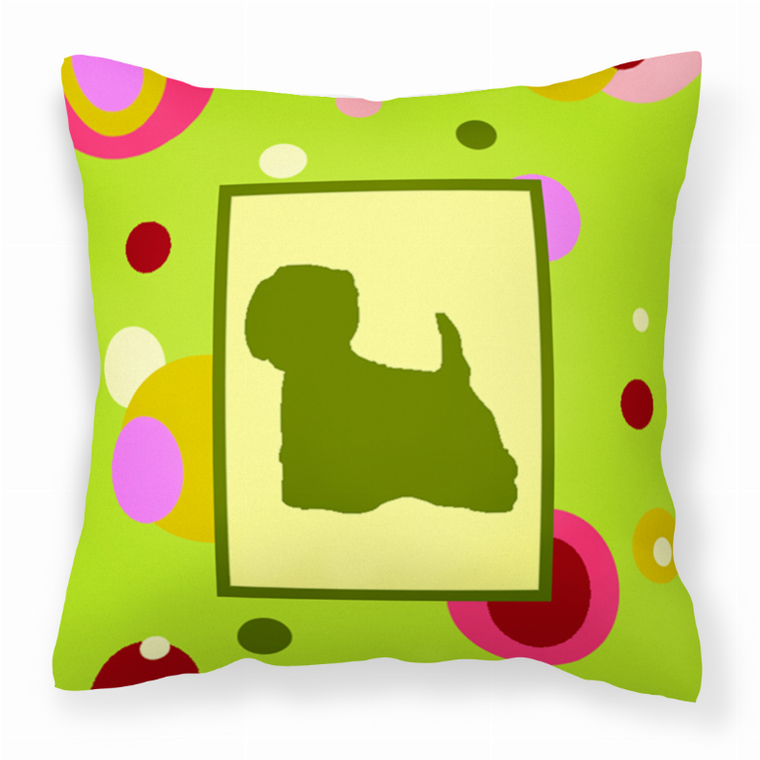 Carolines Treasures Dog Portrait/Landscape Painting Fabric Decorative Pillow, 12x16 Inches, cuddly cheerful