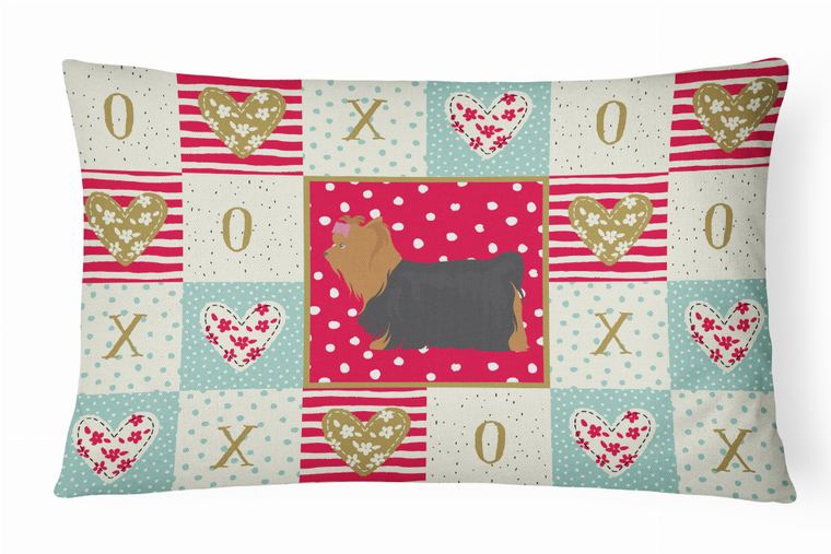 Dog Love Artwork Canvas Fabric Decorative Pillow - 194030280188