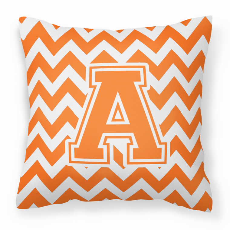 Monogram Letter Chevron Fabric Decorative Pillow - 638508316103