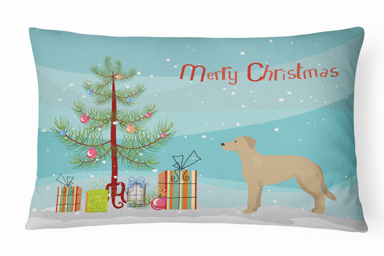 Carolines Treasures Christmas Tree Dog Art Canvas Fabric Decorative Pillow, Style 2, Seasonal Accent