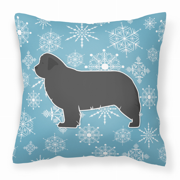 Winter Snowflake Dog Profile Art Fabric Decorative Pillow - 638508510471