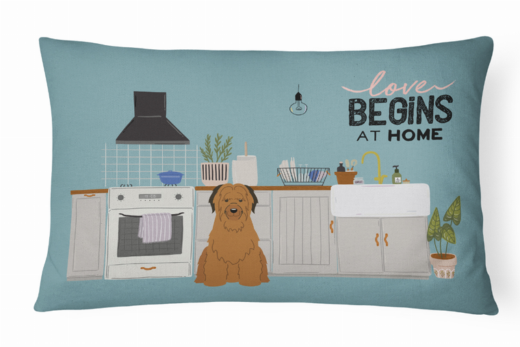Carolines Treasures Dog Kitchen Scene Art Canvas Fabric Decorative Pillow, Charming Fun