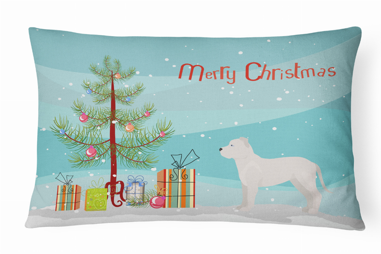 Christmas Tree Dog Art Canvas Fabric Decorative Pillow Style 2 - 194030036266