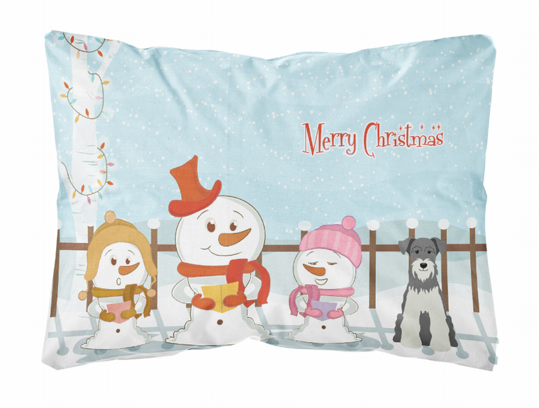 Merry Christmas Carolers Dog Art Canvas Fabric Decorative Pillow - 638508467850