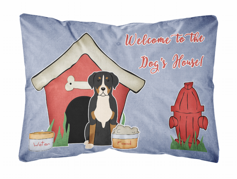 Carolines Treasures Dog House Collection Canvas Fabric Decorative Pillow, 12x16 Inches, Outdoor
