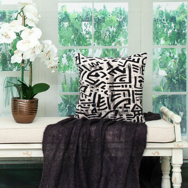 Parkland Collection Azar Transitional White Throw Pillow - 025773017390