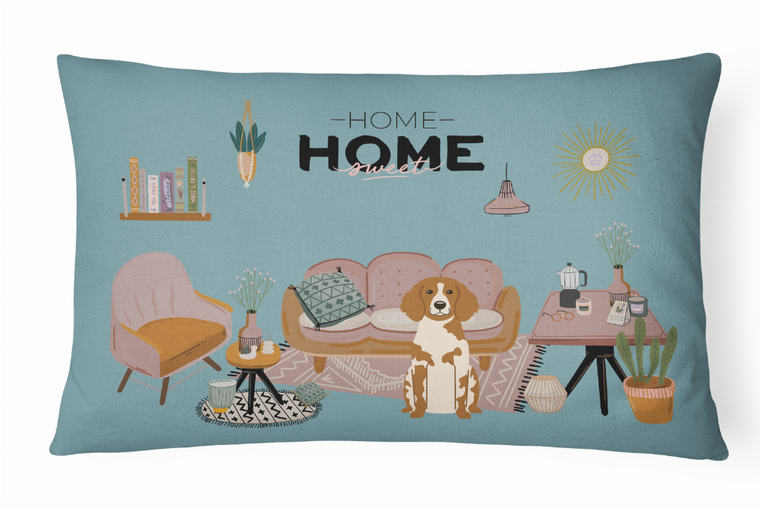 Carolines Treasures, Inc Sweet Home Dog Art Canvas Fabric Decorative Pillow, 12x16 Inches, Soft Fabric