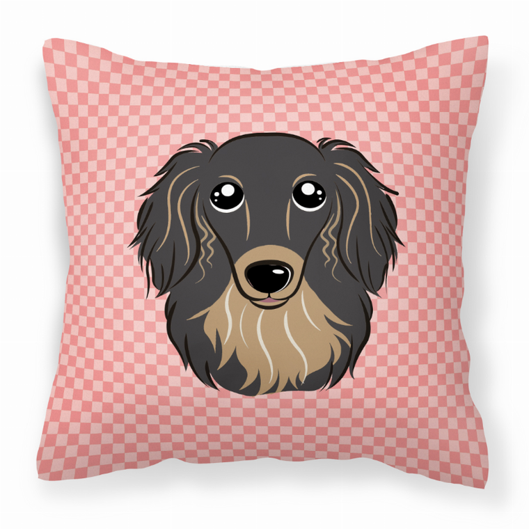Dog Face Checkerboard Design Fabric Decorative Pillow - 615872896783
