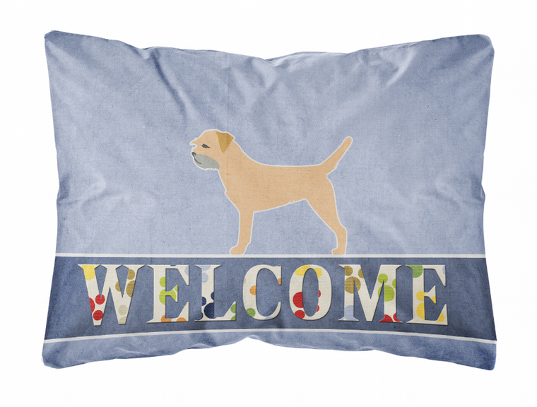 Welcome Dog Art Canvas Fabric Decorative Pillow - 638508701855