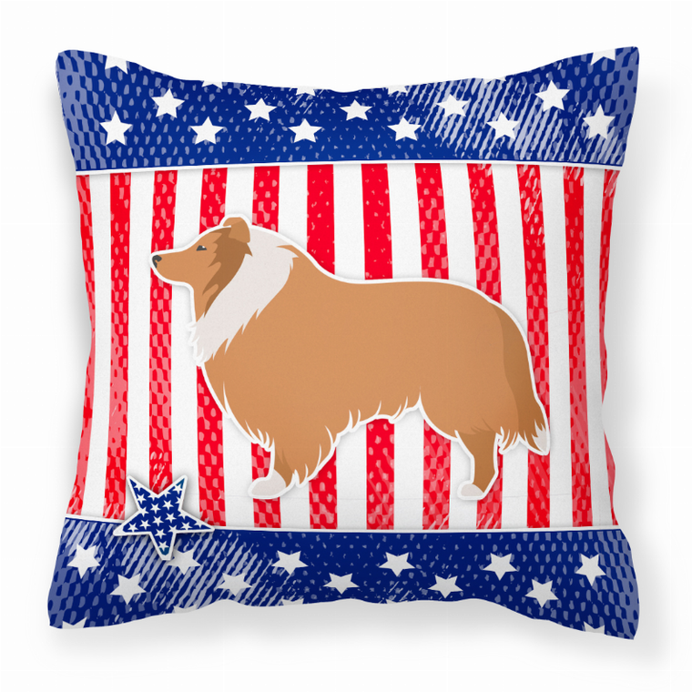 USA Design with Dog Fabric Decorative Pillow - 638508508997