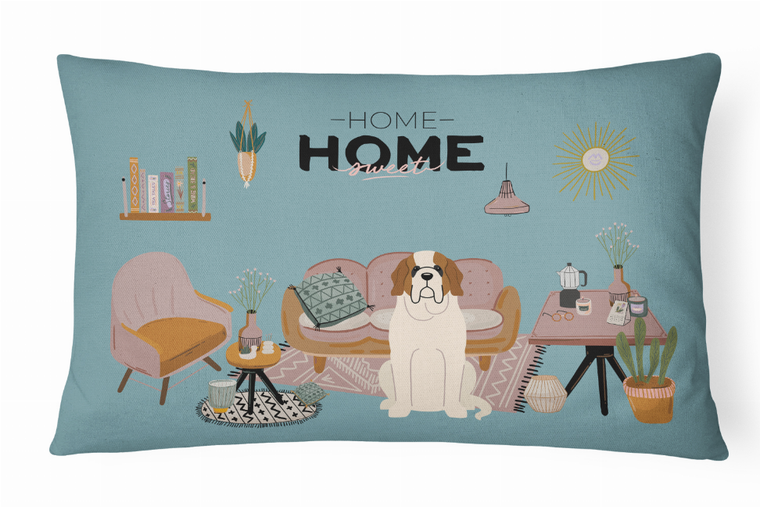 Carolines Treasures, Inc Sweet Home Dog Art Canvas Fabric Decorative Pillow, Canvas, 12x16 Inches, Soft Cozy