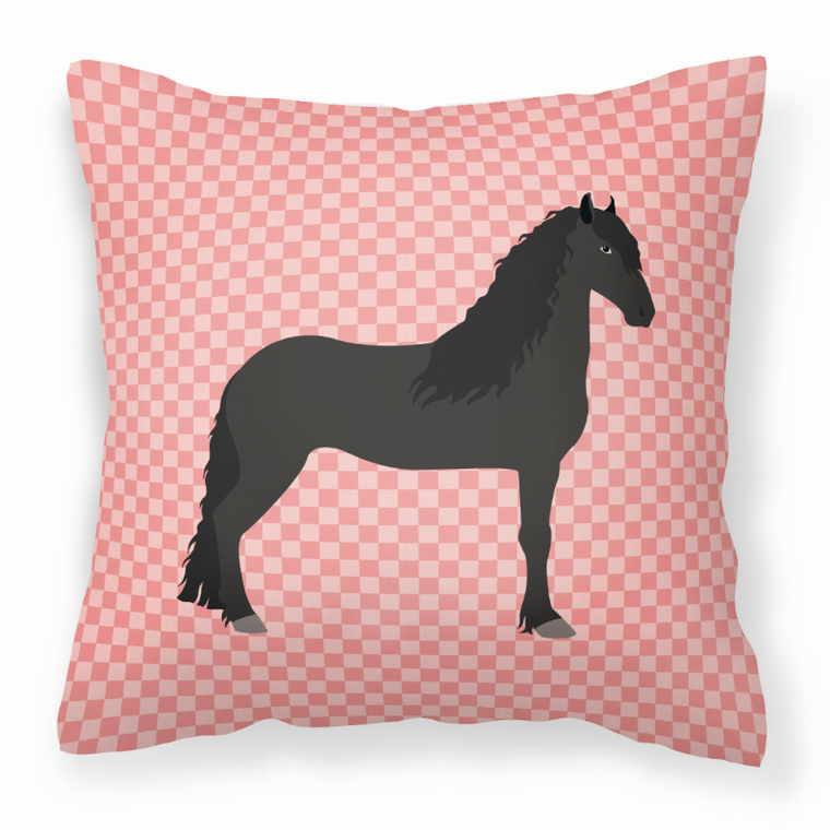 Pink Check Themed Fabric Decorative Pillow - 638508935205