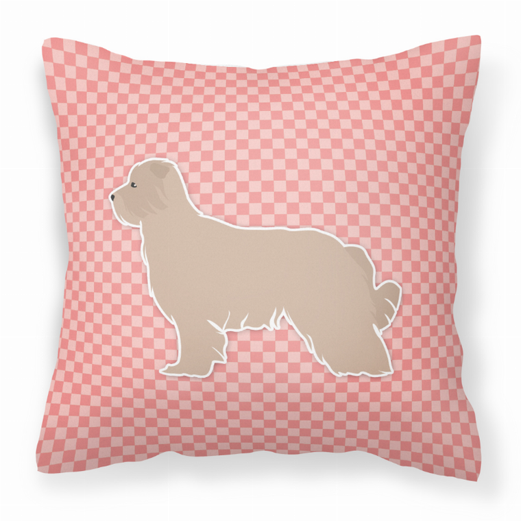Dog Profile Checkerboard Design Fabric Decorative Pillow - 638508511010