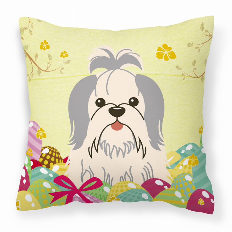 Easter Eggs Design Dog Art Fabric Decorative Pillow - 638508768162