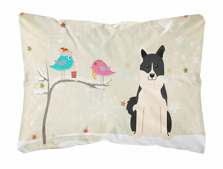 Christmas Presents between Friends Dog Art Canvas Fabric Decorative Pillow - 638508469014