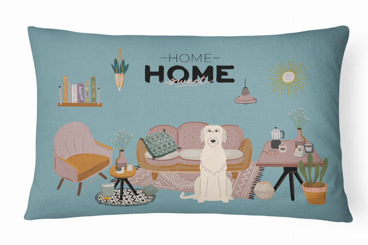 Sweet Home Dog Art Canvas Fabric Decorative Pillow - 194030365953