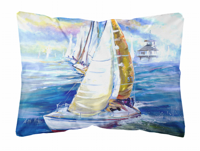 Carolines Treasures, Inc Boat Painting Fabric Decorative Pillow, Full Color Artwork, 12x16 Inches, colorful, bright