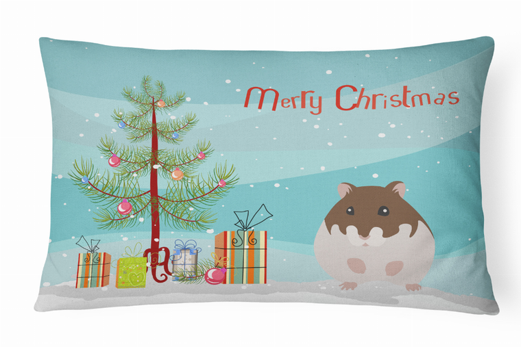 Carolines Treasures Animal Art Merry Christmas Canvas Fabric Decorative Pillow, Canvas Material, 12x16 Inches, Holiday Canvas