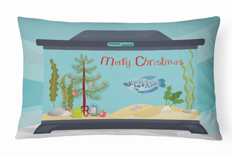 Sealife Art Merry Christmas Canvas Fabric Decorative Pillow - 194030396537