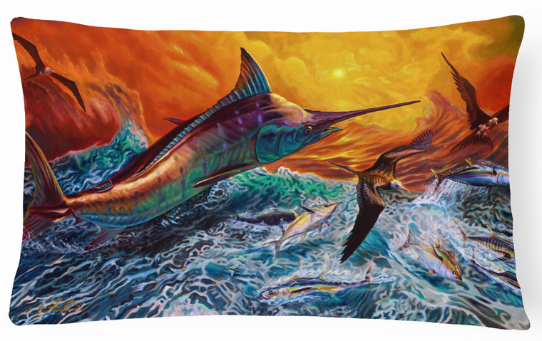 Sealife Painting Print Canvas Fabric Decorative Pillow - 194030009796