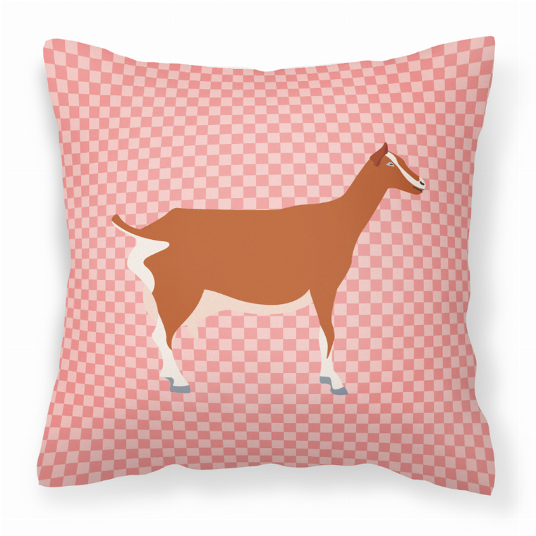 Pink Check Themed Fabric Decorative Pillow - 638508934864