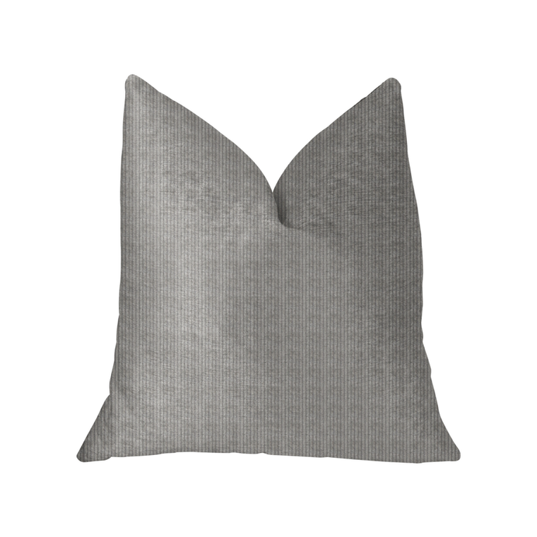 Plutus Brands Fremont Gray and Silver Luxury Throw Pillow, Sophisticated Accent