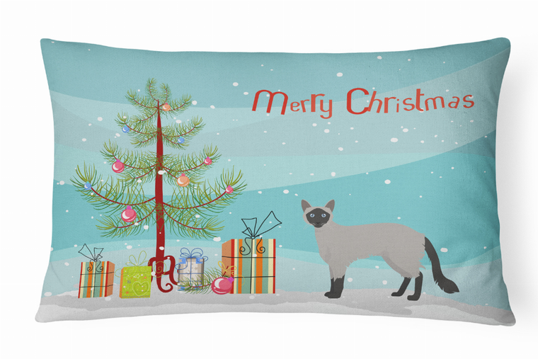 Cat Art/Merry Christmas Canvas Fabric Decorative Pillow - 194030396889