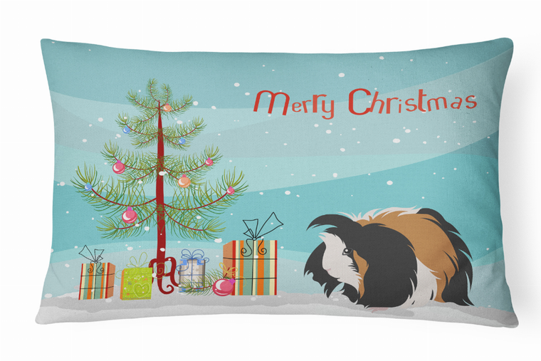 Caroline's Treasures Animal Art Merry Christmas Canvas Fabric Decorative Pillow, Canvas, 12x16 Inches, Christmas Display