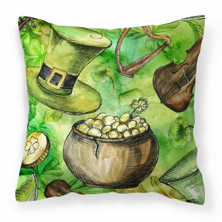 Irish Floral Art Canvas Fabric Decorative Pillow - 638508729194