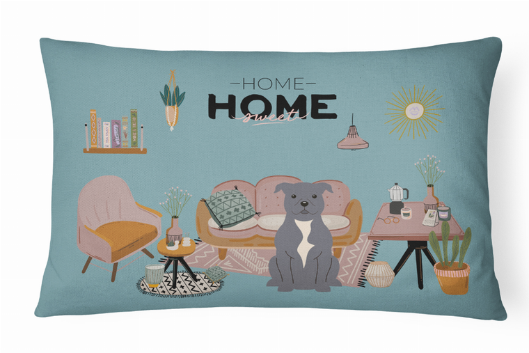 Carolines Treasures Sweet Home Dog Art Canvas Fabric Decorative Pillow, 12x16 Inches, Fun Cozy