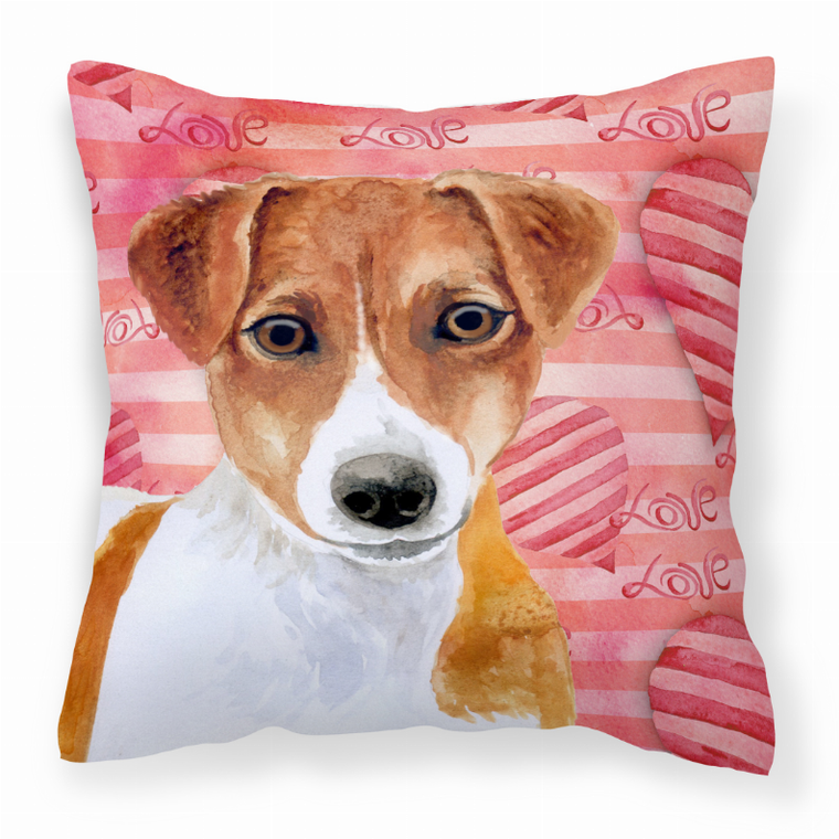 Dog With Love Stripes Fabric Decorative Pillow - 652259222520