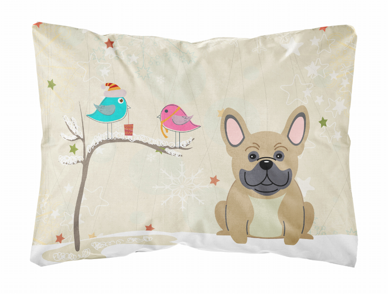 Caroline's Treasures Christmas Presents between Friends Dog Art Canvas Fabric Decorative Pillow, Canvas Fabric, 12x16 Inches